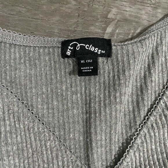 Art Class Girls  Gray Ribbed Knit  Dress size 14/16 - Picture 4 of 5